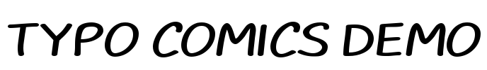 TYPO COMICS DEMO Font Image