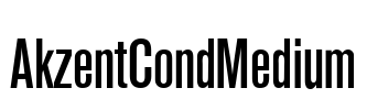 AkzentCondMedium Font Image