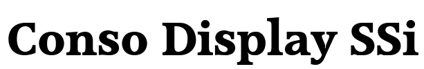 Conso Display SSi Font Image