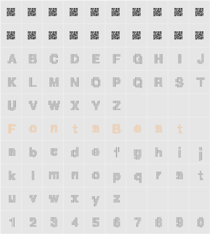 MegaBits Character Map