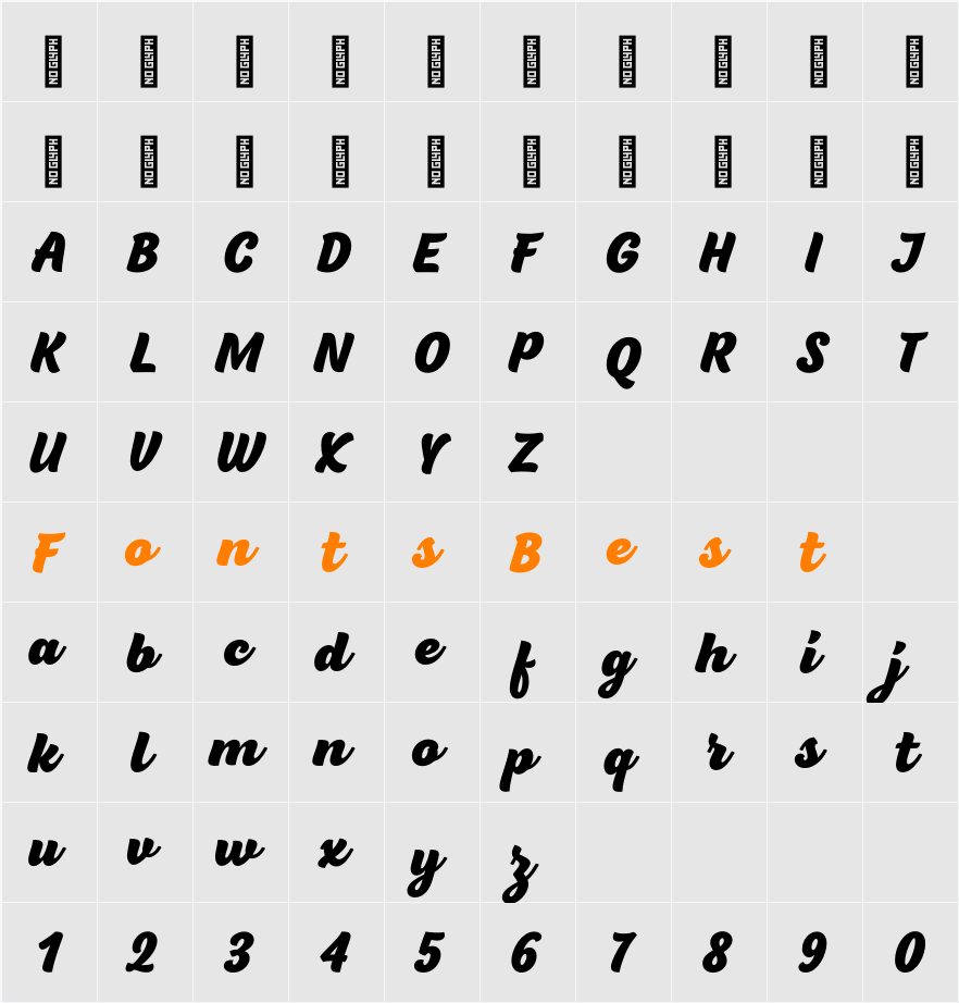 BeachBar Heavy Character Map