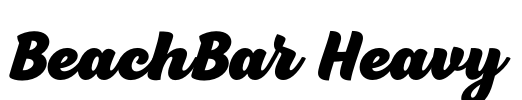 BeachBar Heavy Font Image