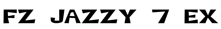 FZ JAZZY 7 EX Font Image