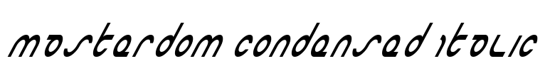 Masterdom Condensed Italic Font Image