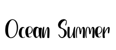 Ocean Summer Font Image