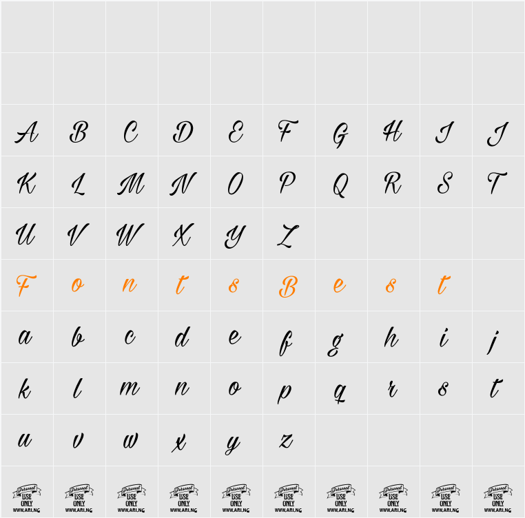 Milasian PERSONAL Character Map