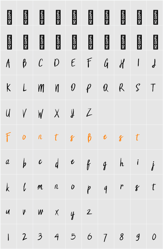 Canvas Character Map