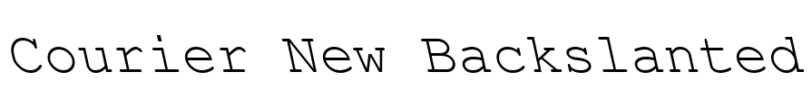 Courier New Backslanted Font Image