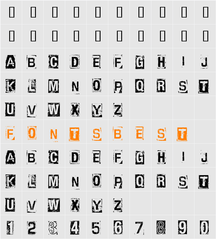 CF Anarchy Character Map