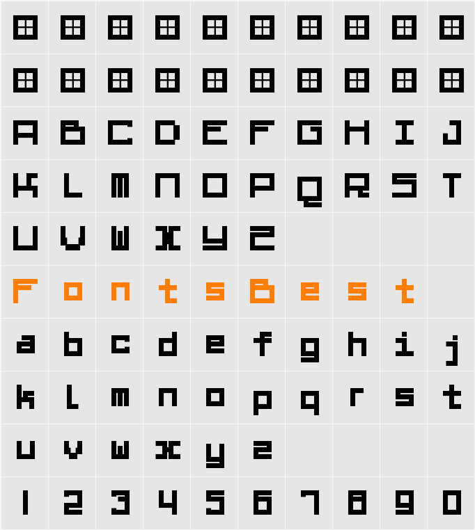 Midnight Letters Character Map