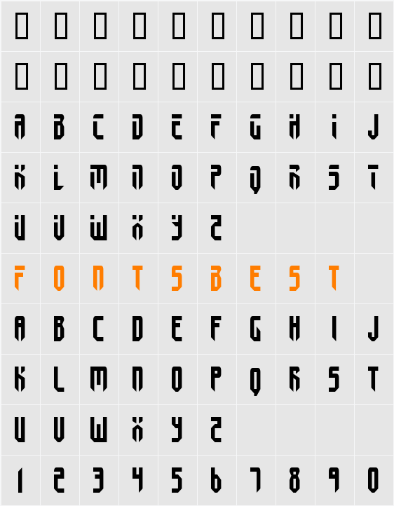 Fedyral II Character Map