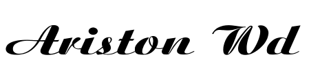 Ariston Wd Font Image