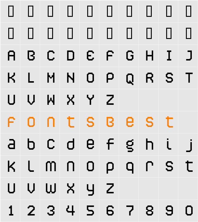 Caliper Character Map