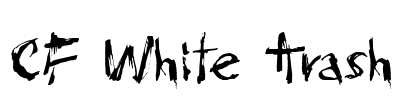 CF White Trash Font Image