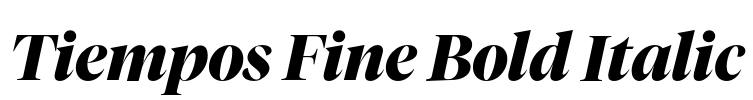 Tiempos Fine Bold Italic Font Image