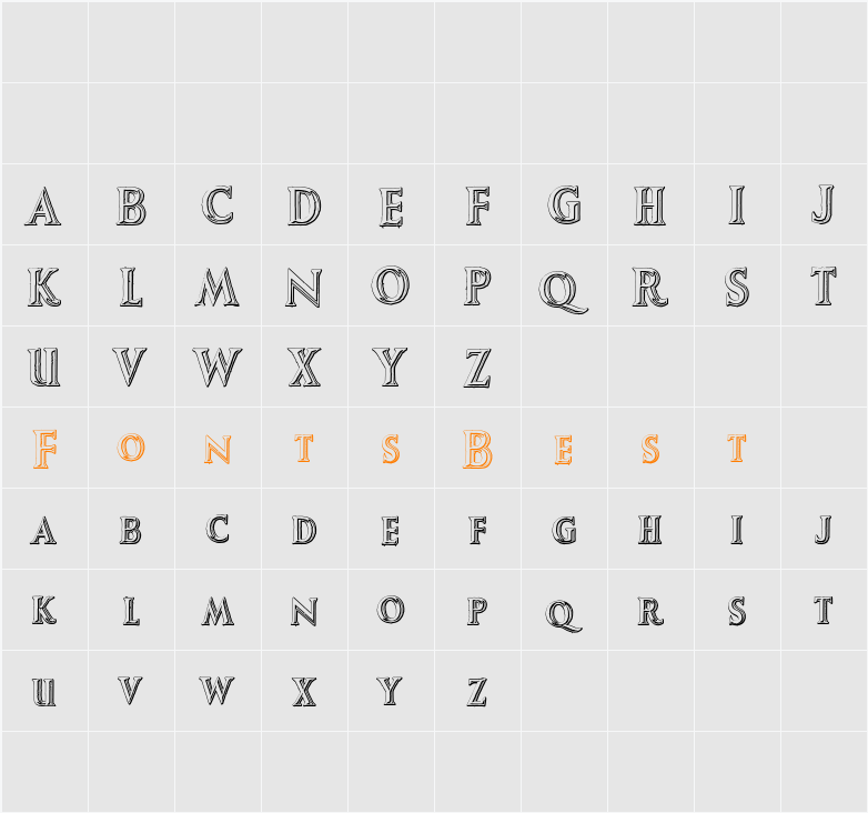 Augustus Beveled Character Map