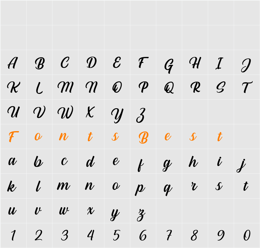 Hestina Character Map