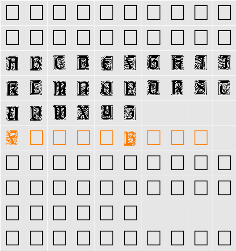 Carrick Character Map