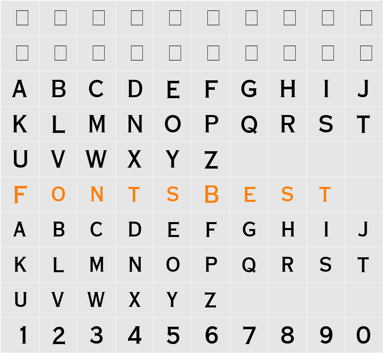 Copperplate Condensed SSi Character Map