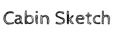 Cabin Sketch Font Image