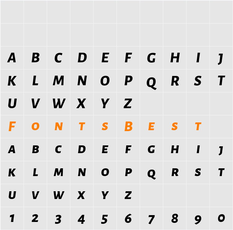 Alegreya Sans SC ExtraBold Character Map