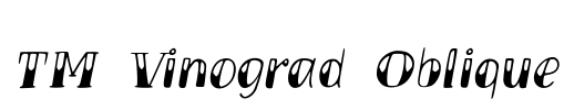 TM Vinograd Oblique Font Image