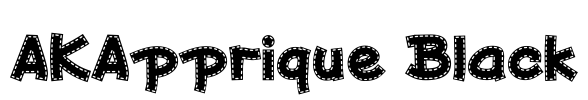 AKApprique Black Font Image