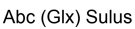 Abc (Glx) Sulus Font Image