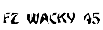 FZ WACKY 45 Font Image