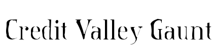 Credit Valley Gaunt Font Image