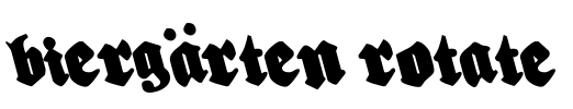 Biergärten Rotate Font Image