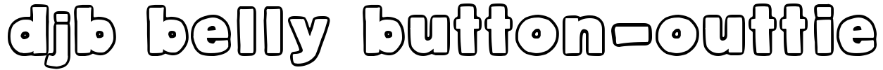 DJB Belly Button-Outtie Font Image