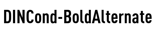 DINCond-BoldAlternate Font Image