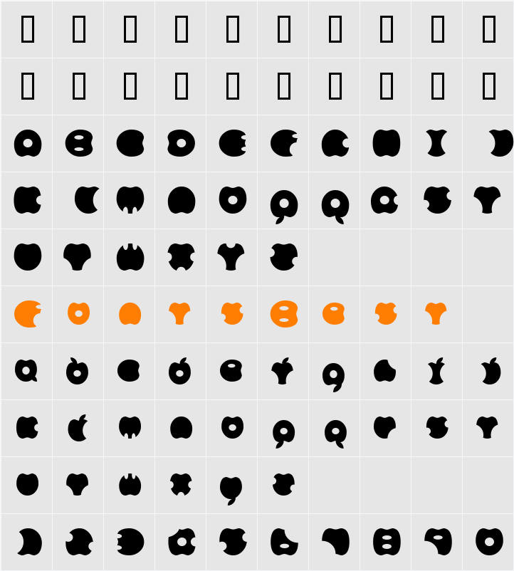 APPLE Character Map