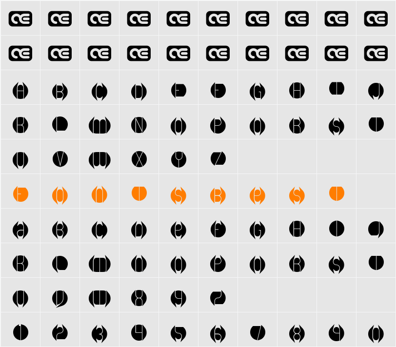 DB Layer 1 BRK Character Map