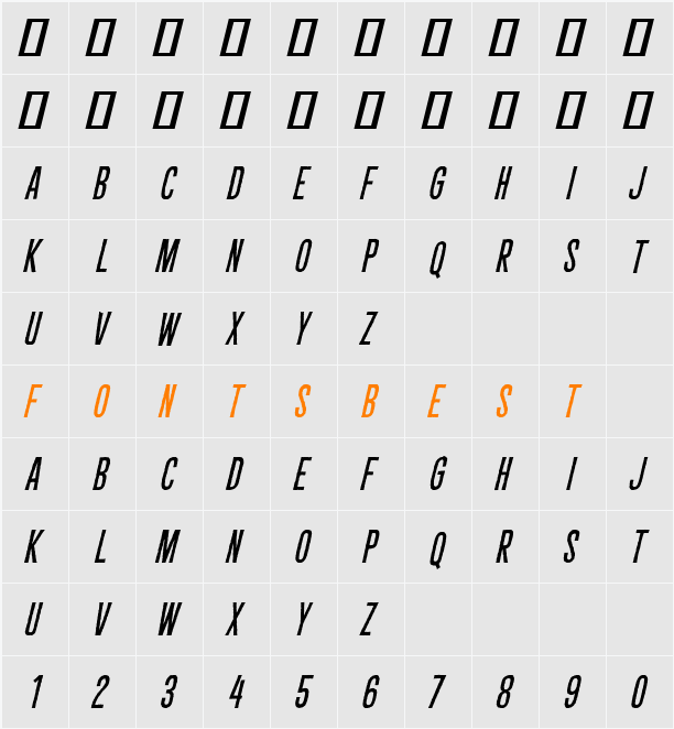 CryptCreep BB Character Map