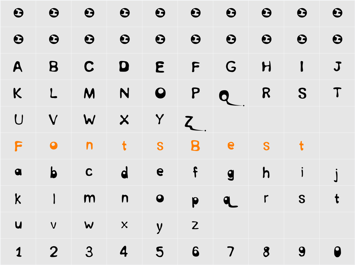 InterNuT Round Character Map