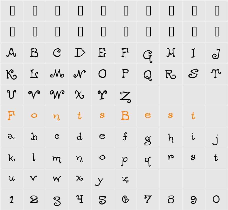 JI-Escarp Character Map