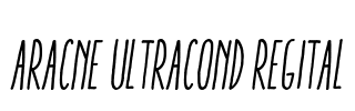 Aracne UltraCond RegItal Font Image