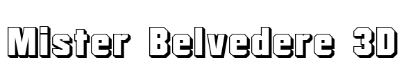 Mister Belvedere 3D Font Image