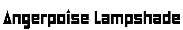 Angerpoise Lampshade Font Image