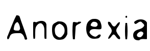 Anorexia Font Image