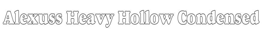 Alexuss Heavy Hollow Condensed Font Image