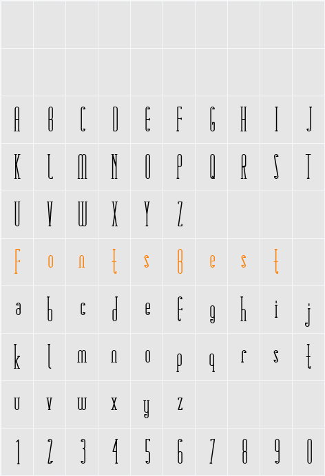 Matchbook Character Map