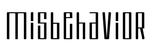 Misbehavior Font Image