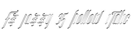 FZ JAZZY 35 HOLLOW ITALIC Font Image