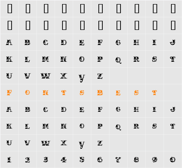 CHASE ZEN HOLY MONKEY NUTS Character Map