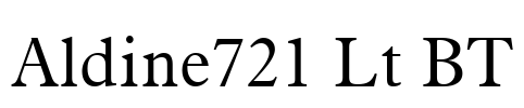 Aldine721 Lt BT Font Image