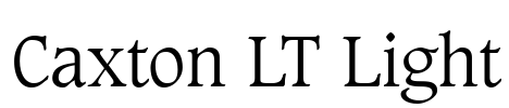 Caxton LT Light Font Image