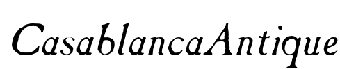 CasablancaAntique Font Image